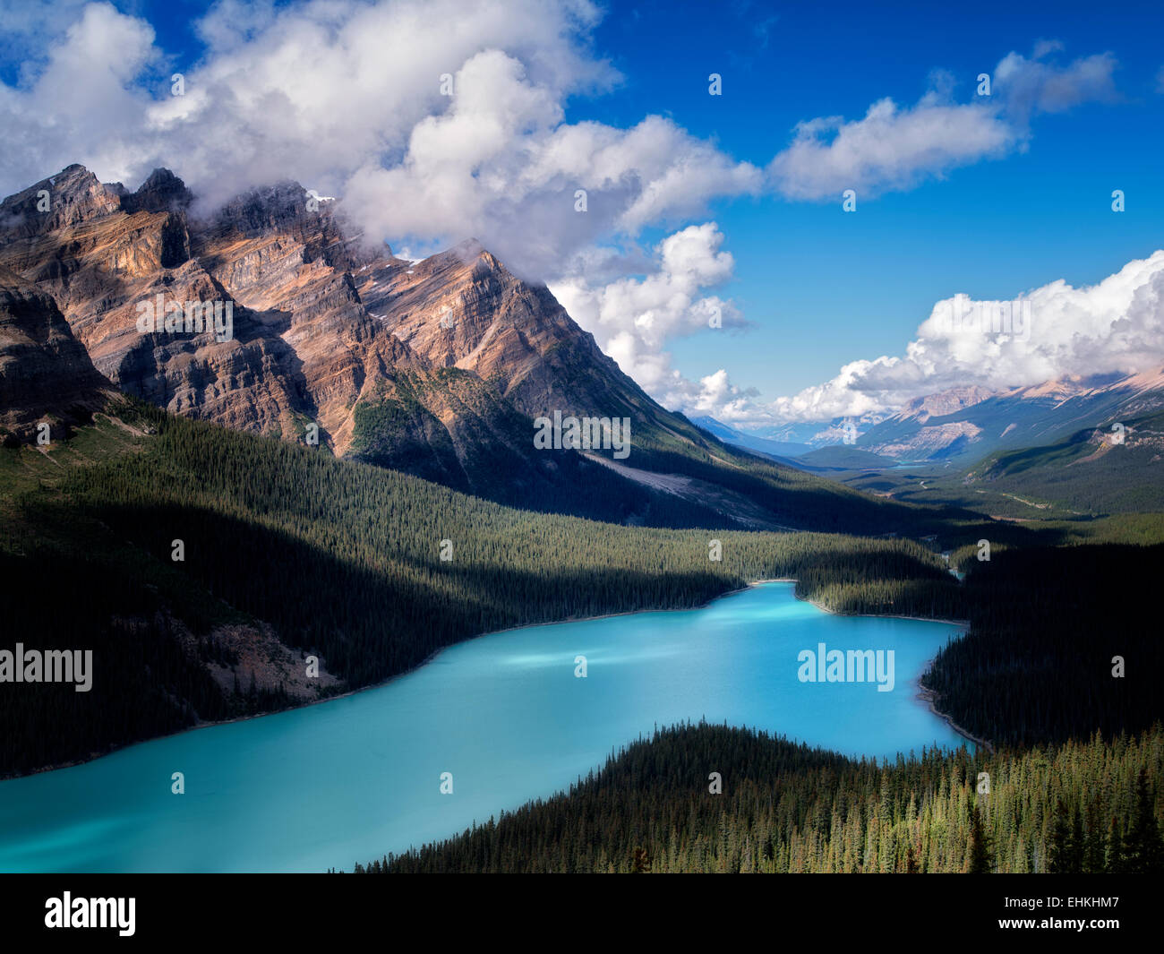 Il Lago Peyto. Il Parco Nazionale di Banff. Lo stato di Alberta. In Canada. Foto Stock