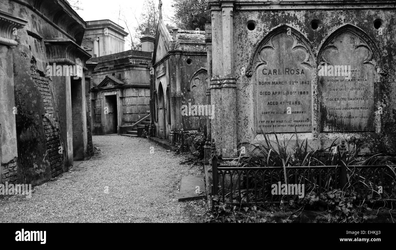 Il cimitero di Highgate Foto Stock