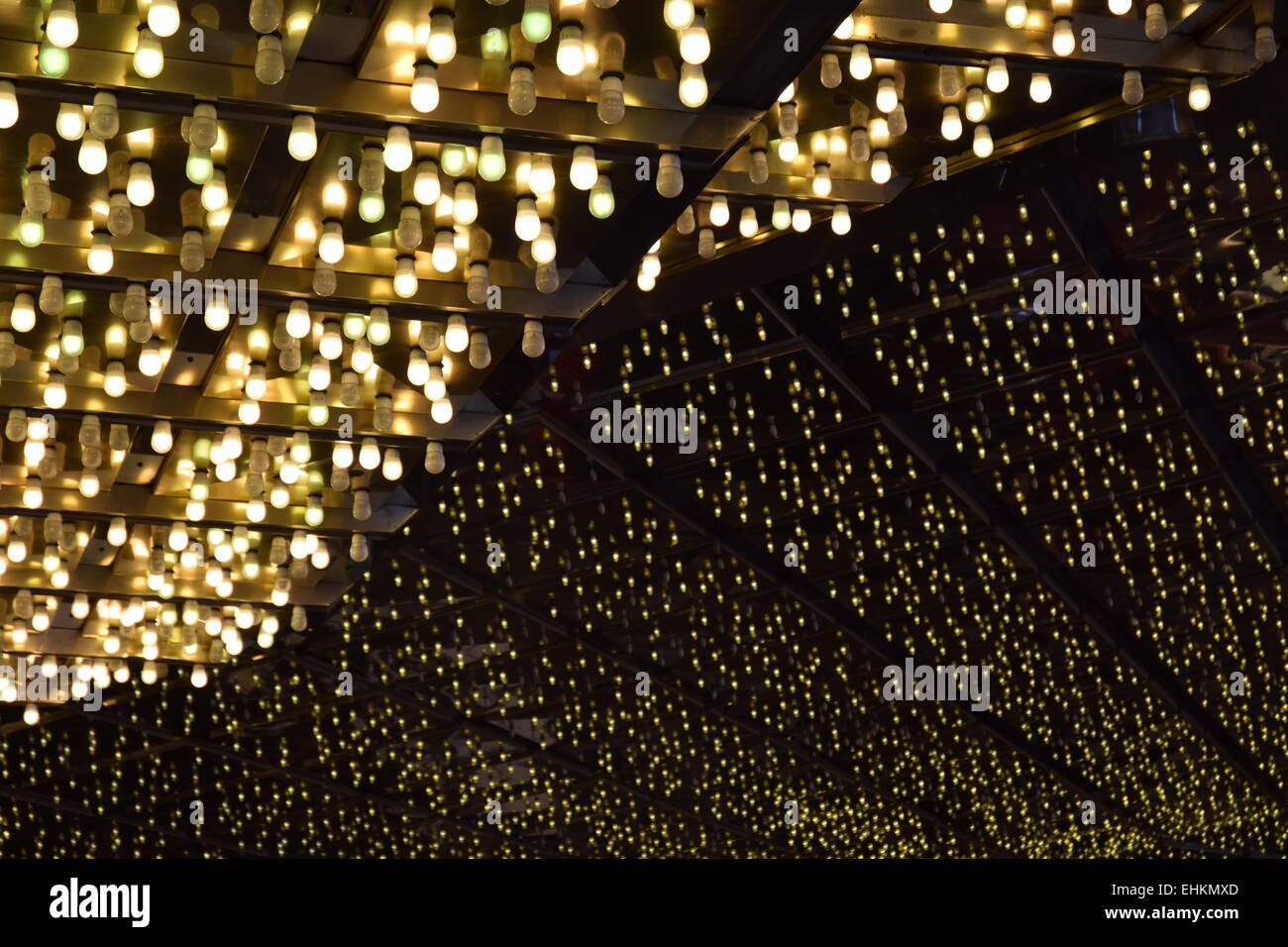Di notte le luci di Las Vegas. Foto Stock