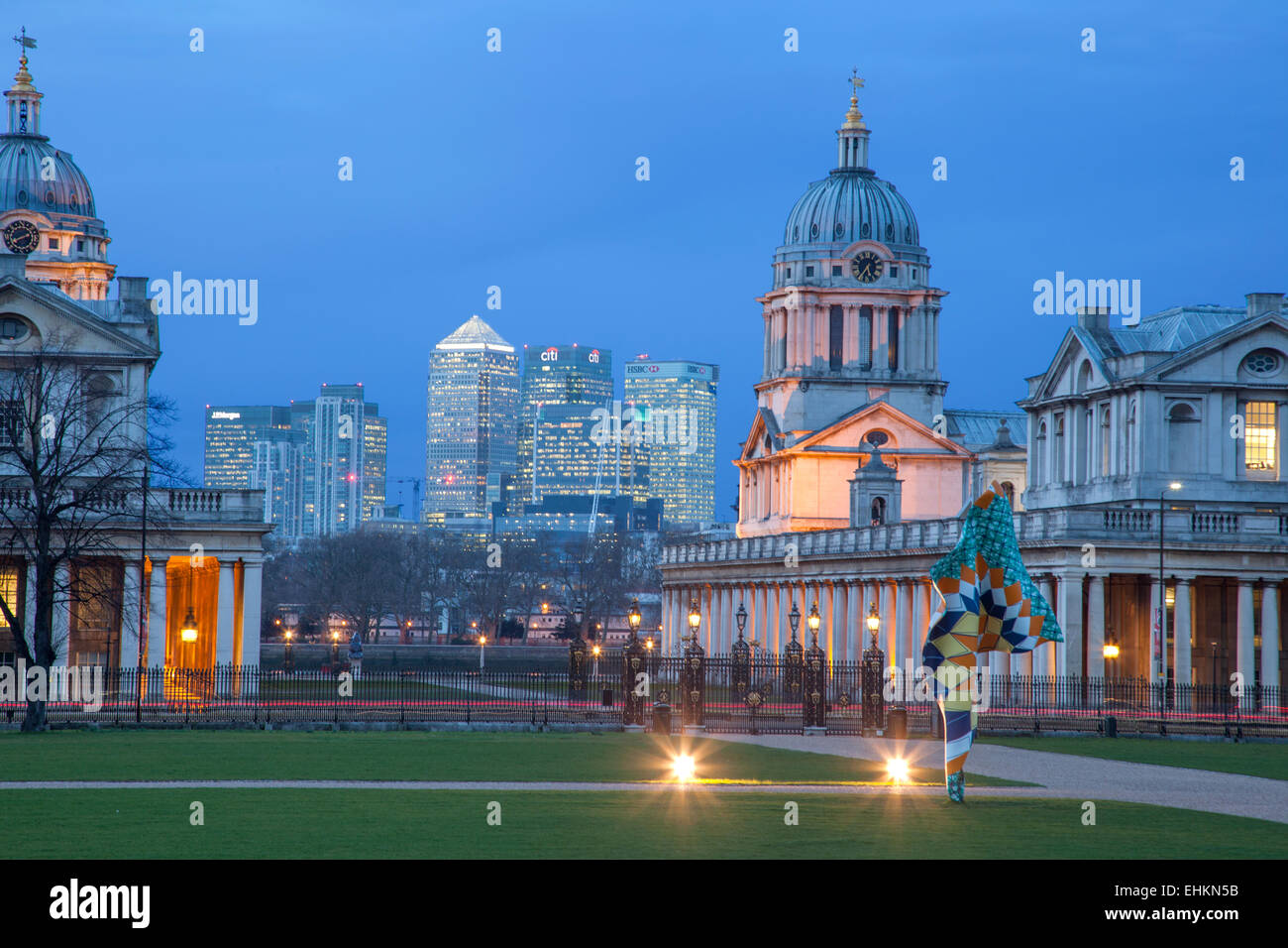 Old Royal Naval College di Greenwich Londra Inghilterra Foto Stock