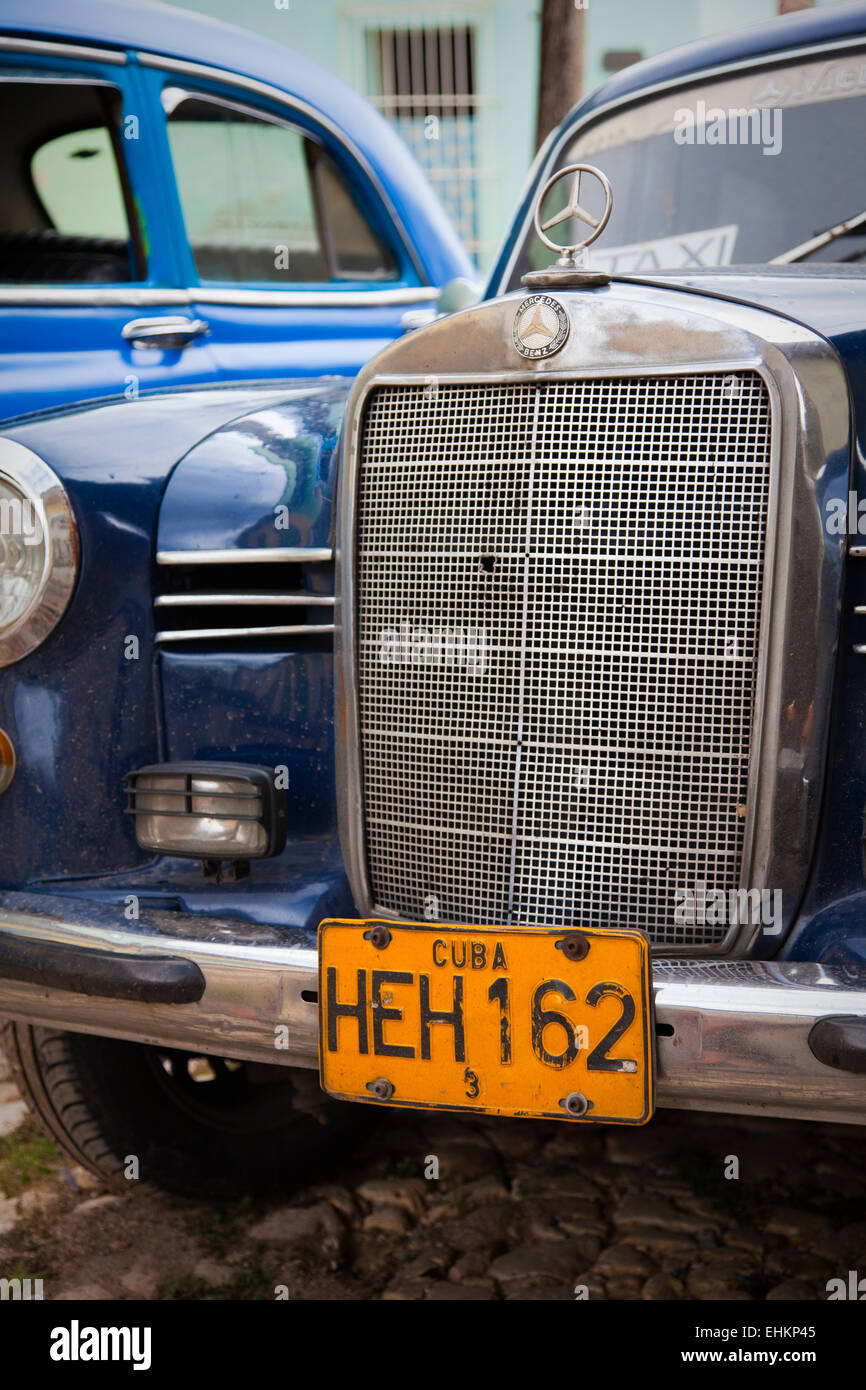 Dettagli su classic car, Trinidad, Cuba Foto Stock