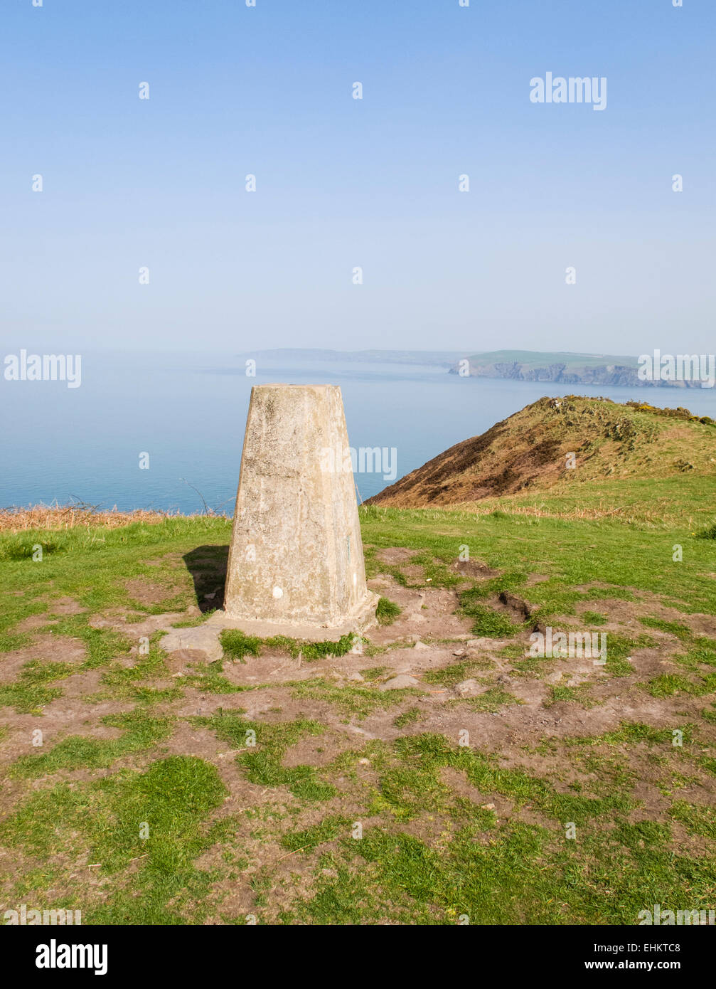 Vista dalla parte del Wales coast Path in Pembrokeshire, Wales UK Foto Stock