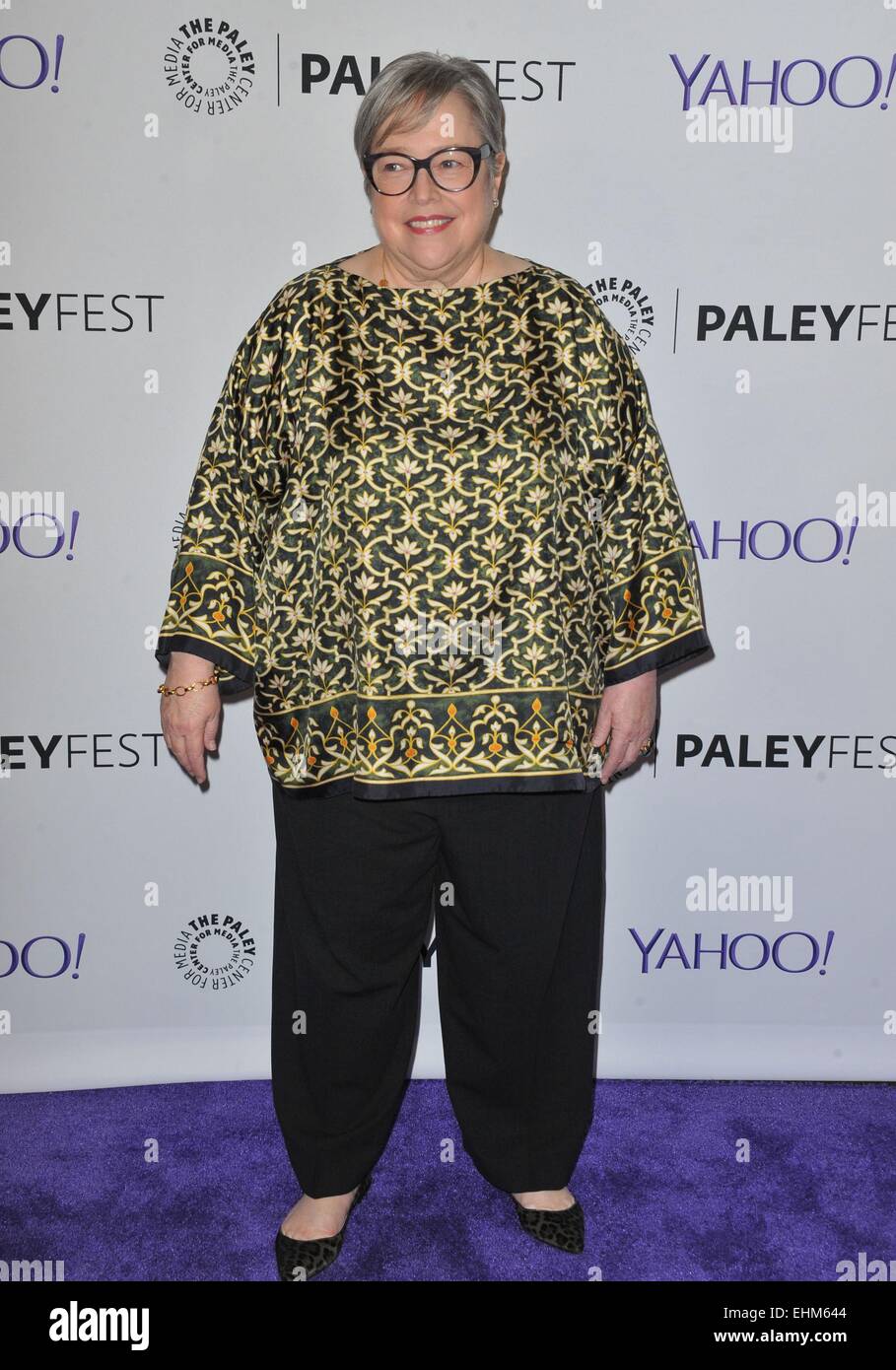 Los Angeles, California, USA. Xv Mar, 2015. Kathy Bates presso gli arrivi per la trentaduesima PALEYFEST annuale notte di chiusura presentazione: FX's American orrore storia: FREAK SHOW, Dolby Theatre a Hollywood e Highland Center, Los Angeles, CA, 15 marzo, 2015. Credito: Dee Cercone/Everett raccolta/Alamy Live News Foto Stock