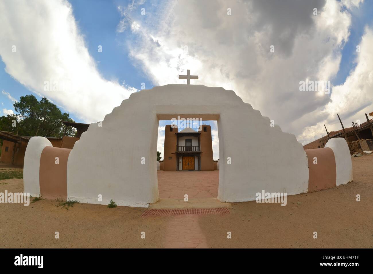 Chiesa di Taos Pueblo,New Mexico Foto Stock