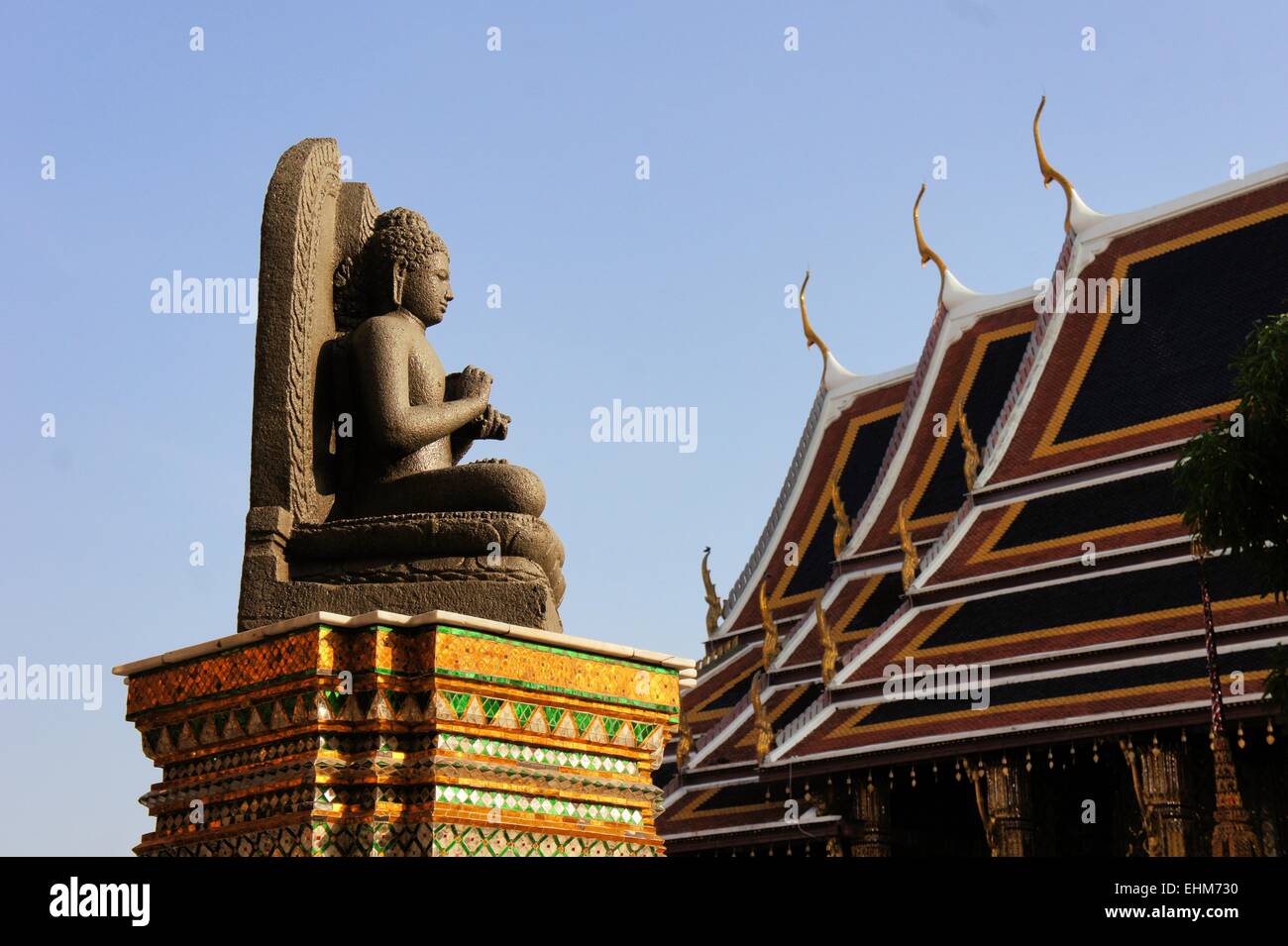 Il Tempio del Buddha di Smeraldo di Bangkok, Asia Thailandia Foto Stock
