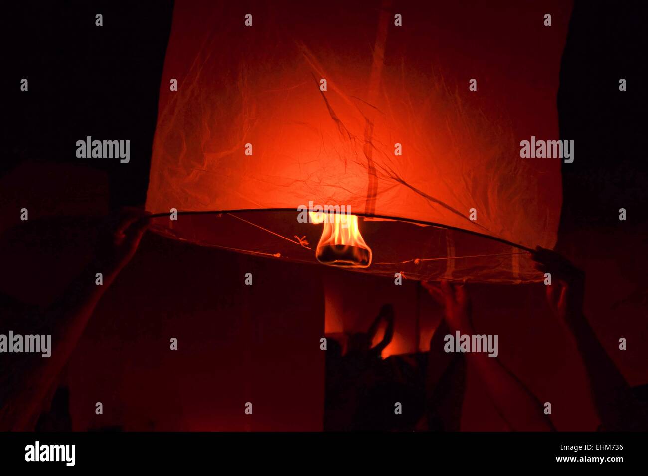 Lanterna buddista Festival in Chiang Mai, Thailland Foto Stock