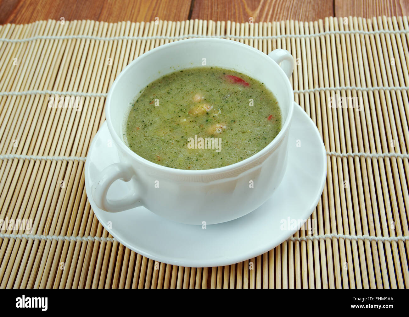 Fava e zuppa di Bacon - ricetta classica dalla Gran Bretagna Foto Stock