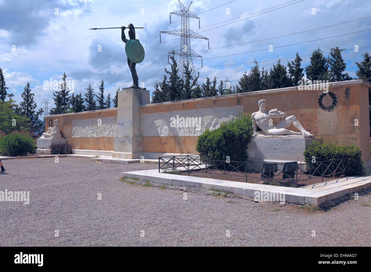 Un monumento di Leonid e 300 spartani, Tessaglia, Grecia Foto Stock