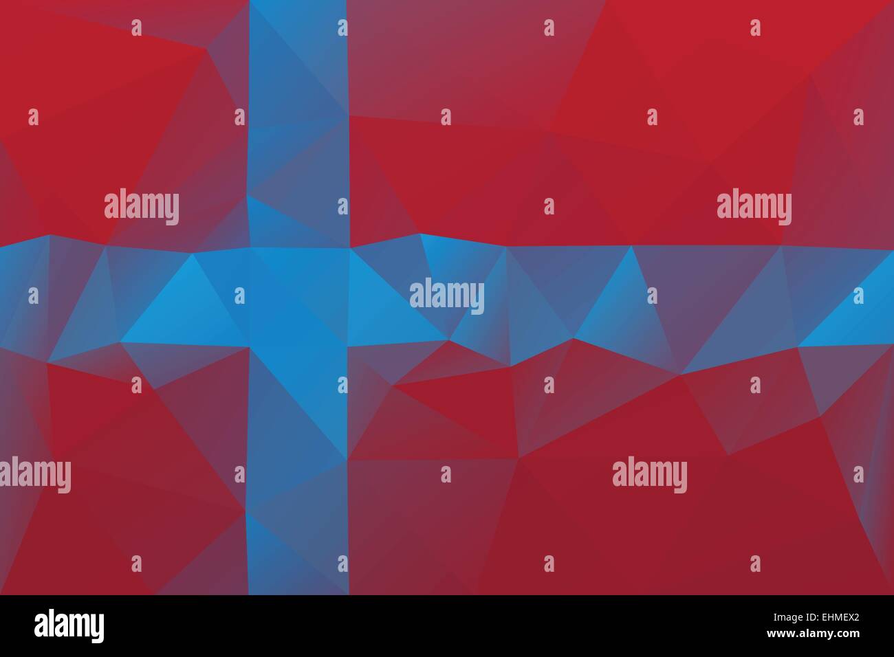 Bandiera norvegese - triangolare pattern poligonali Illustrazione Vettoriale