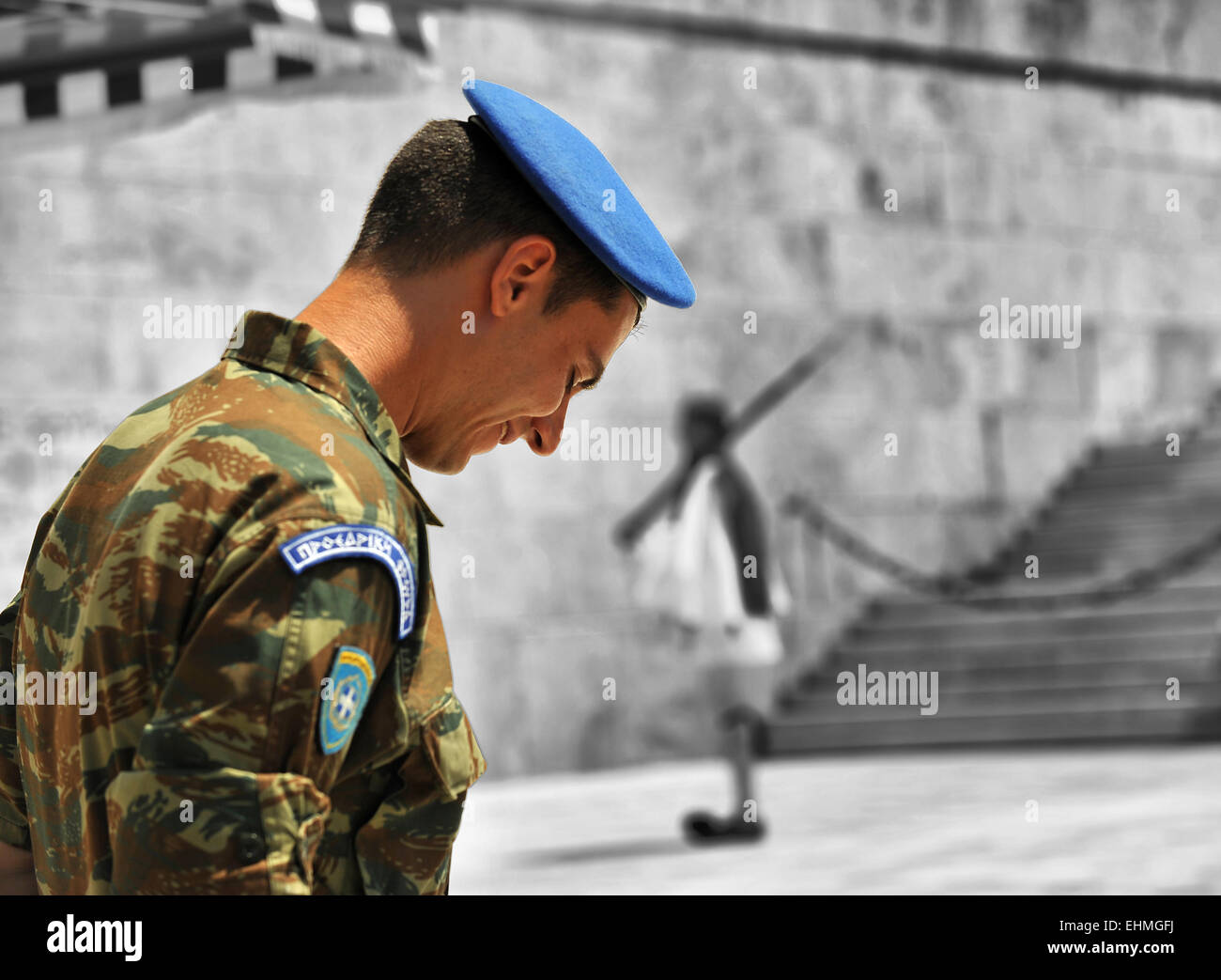 Cambio della guardia ad Atene Foto Stock