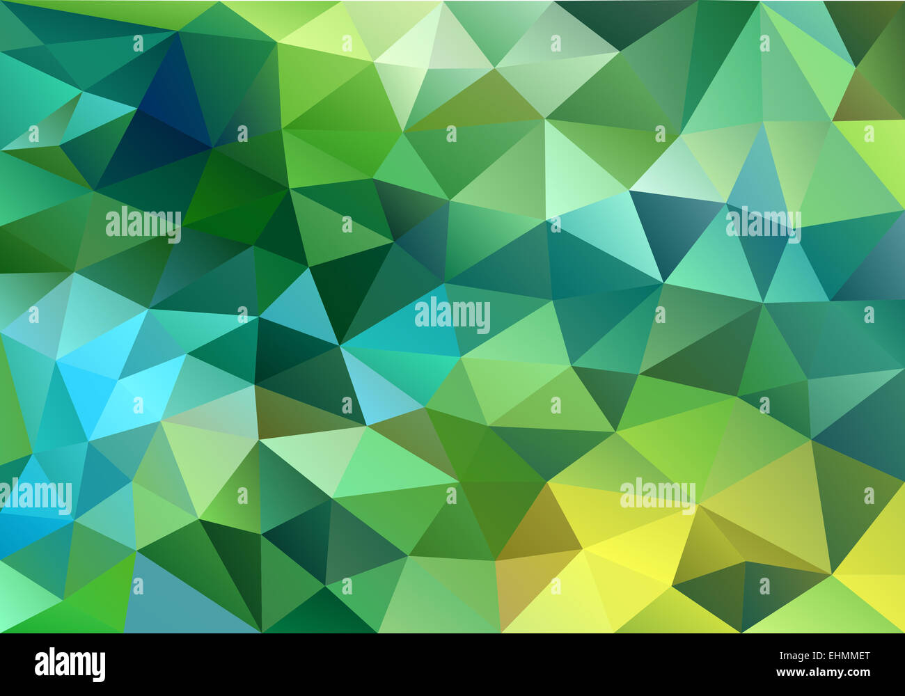 Abstract il blu e il verde a basso poli sfondo, vettore elemento di design Foto Stock