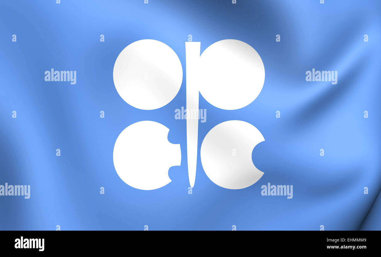 Bandiera dell'OPEC. Close up. Foto Stock