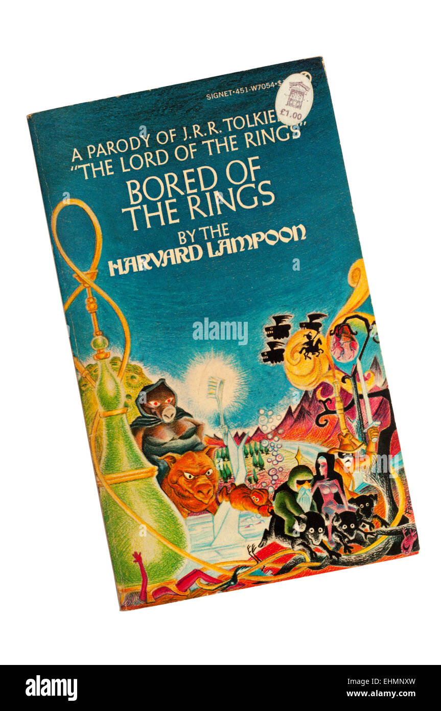 Stanco di anelli da Harvard Lampoon, una parodia del Signore degli anelli di Tolkien. Pubblicato negli Stati Uniti nel 1969. Foto Stock