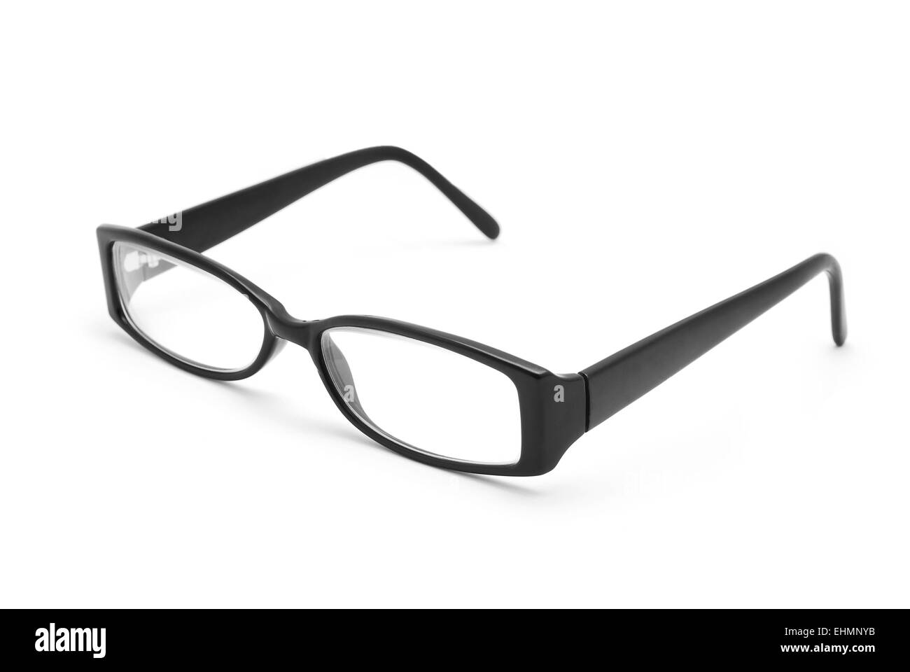 Occhiali su sfondo bianco Foto Stock