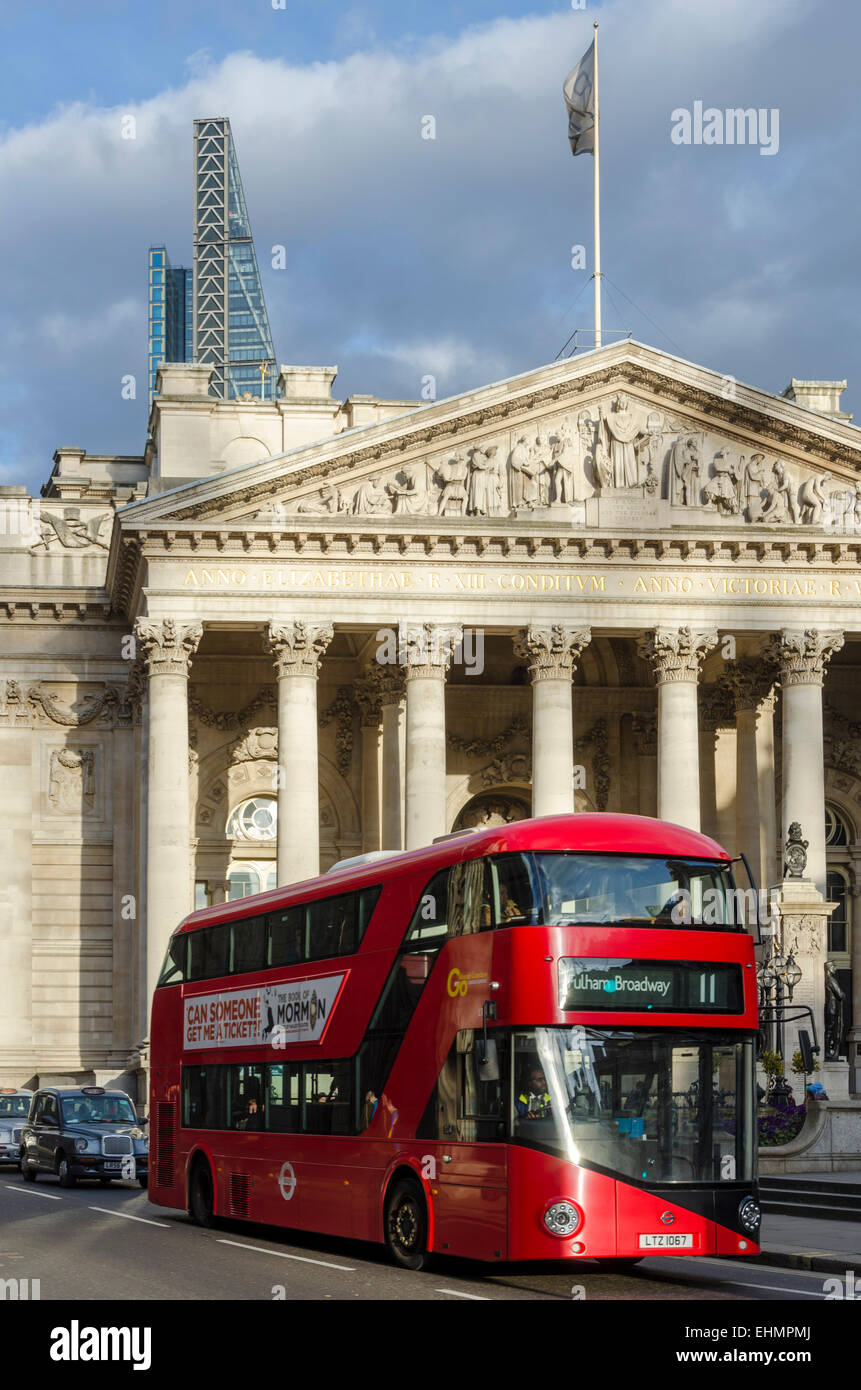 Il Royal Exchange di Londra, Regno Unito Foto Stock