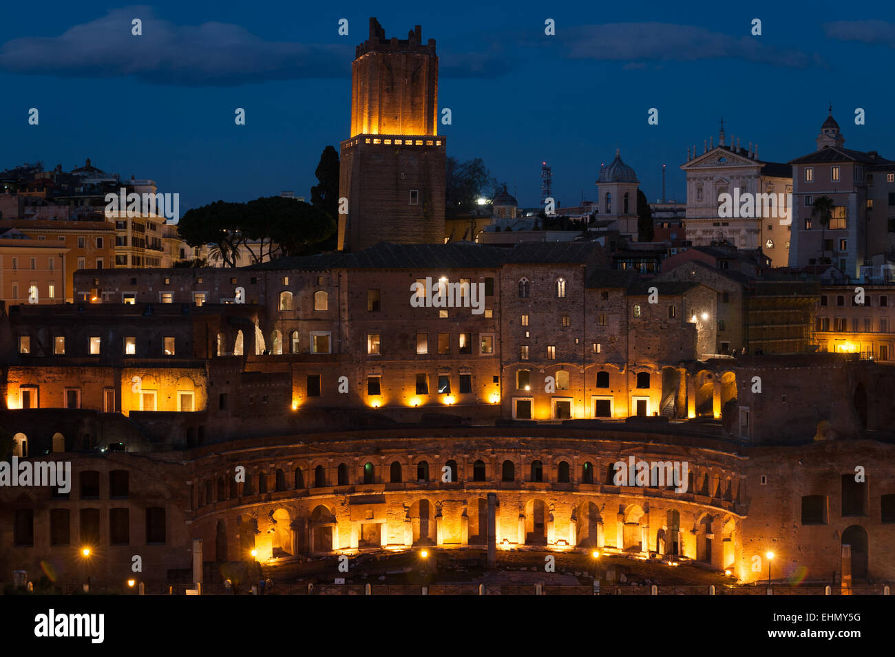 Mercati di Traiano, o Mercati di Traiano, Via IV Novembre, Roma, lazio, Italy. Foto Stock