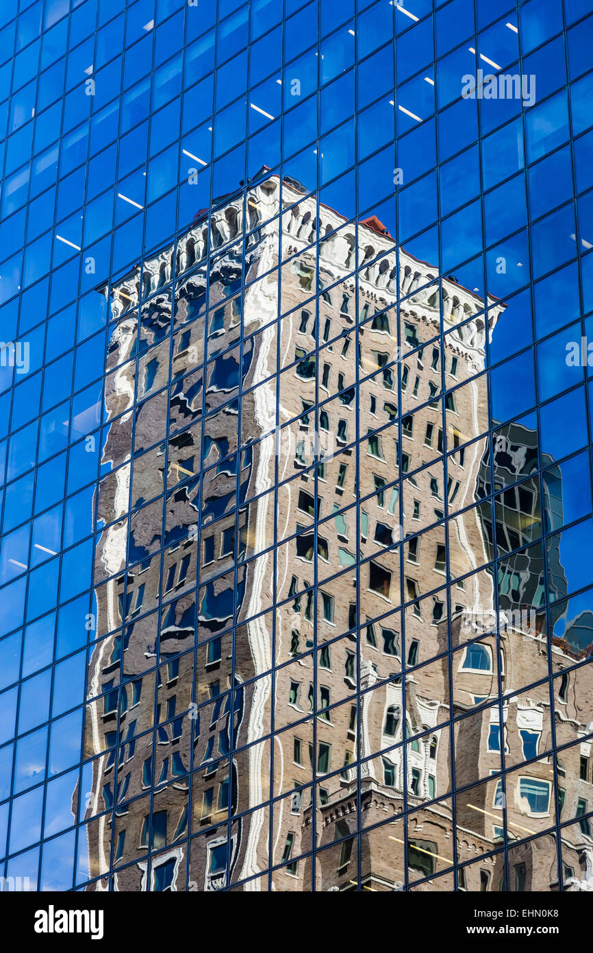 Parte anteriore di un blocco di uffici, New York City, Stati Uniti d'America. Foto Stock