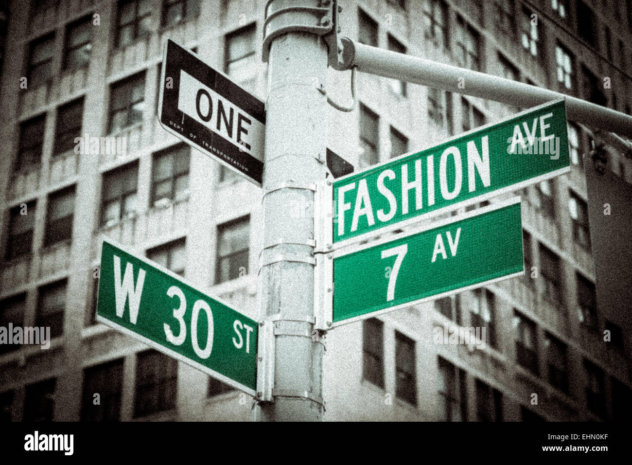 Segno sulle strade di New York City, Stati Uniti d'America. Foto Stock