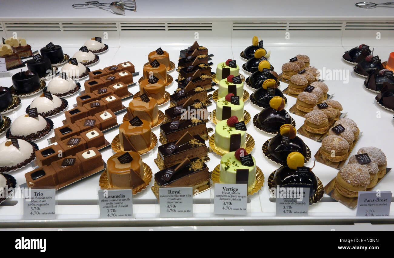 Negozio di dolci display Chamonix Francia Foto Stock