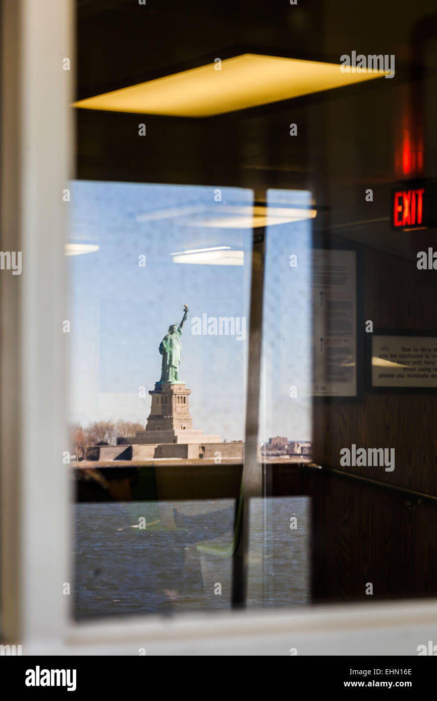 Statua della Libertà di New York City, Stati Uniti d'America. Foto Stock