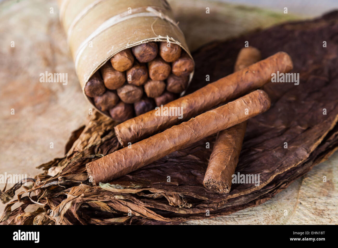 Sigari fatti a mano, Vinales, Cuba. Foto Stock