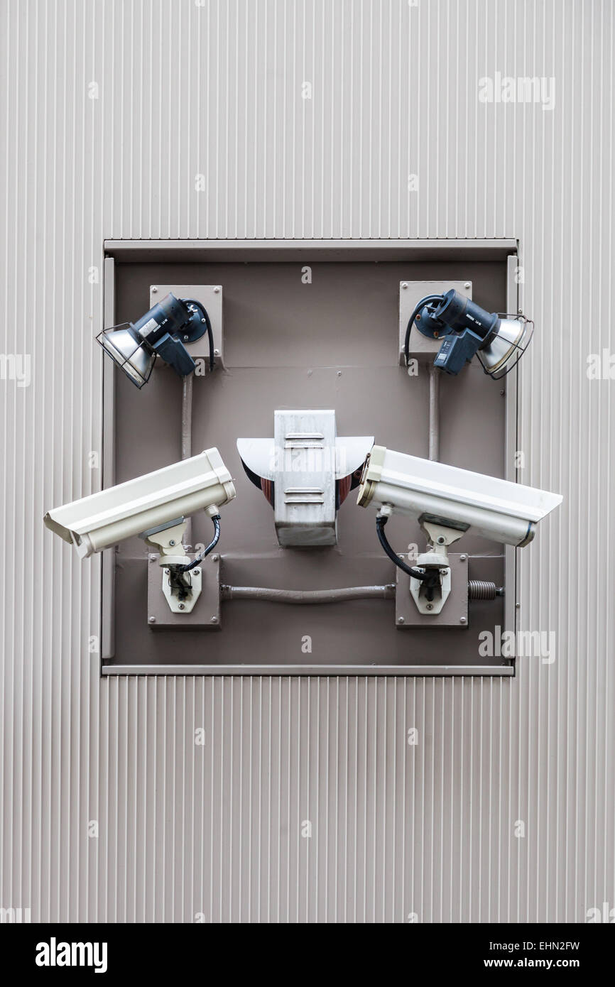 Telecamere di sorveglianza. Foto Stock