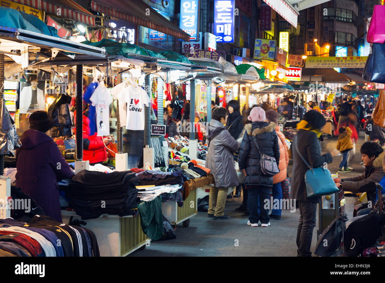 Asia, Repubblica di Corea, Corea del Sud, Seoul, mercato Nandaemun Foto Stock
