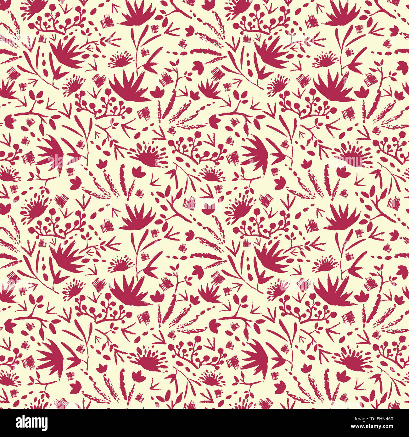 Dipinto astratto floreali seamless sfondo pattern Foto Stock