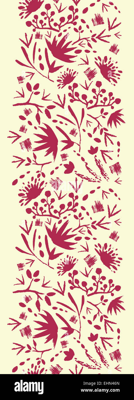 Dipinto astratto floreali verticale modello seamless sfondo Foto Stock