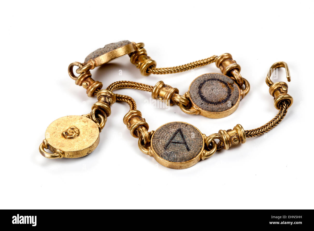 Castellani Micro mosaico oro bracciale. Xix secolo Foto Stock