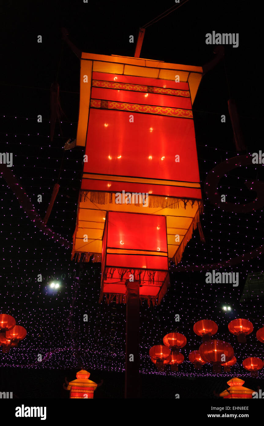 Anno del cavallo il capodanno cinese festa delle lanterne. Singapore Foto Stock