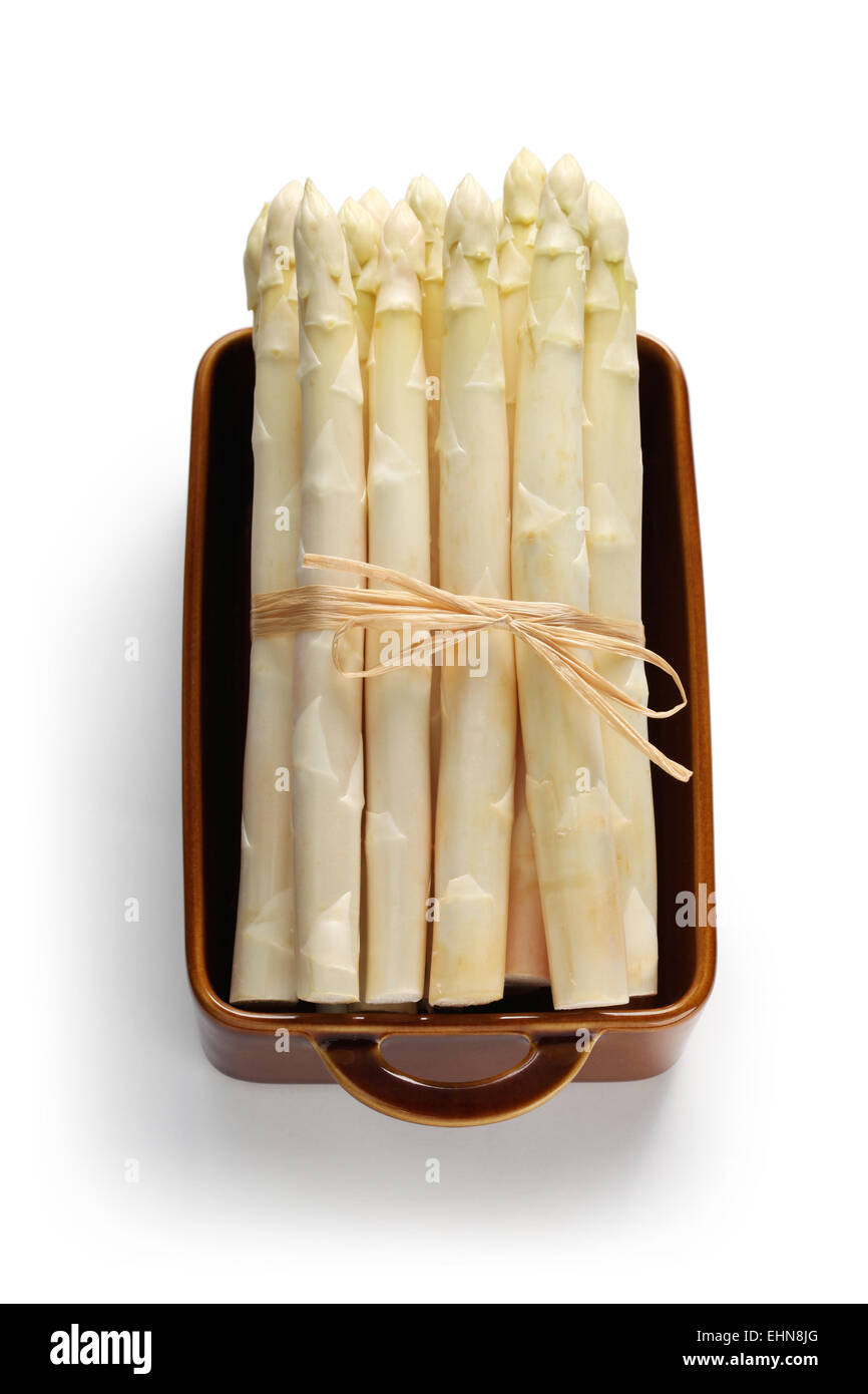Mazzetto di asparagi bianchi, spargel Foto Stock