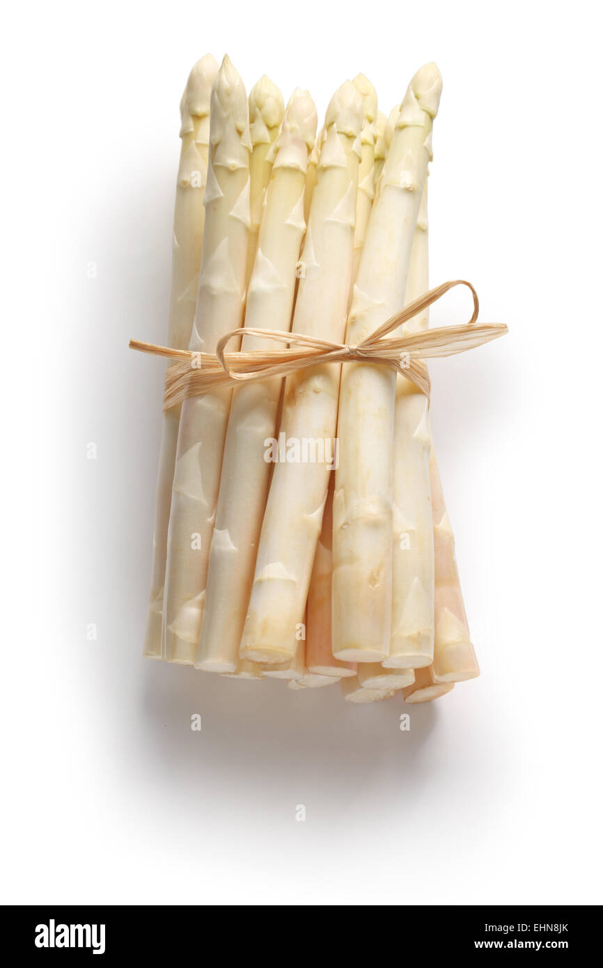 Mazzetto di asparagi bianchi, spargel Foto Stock