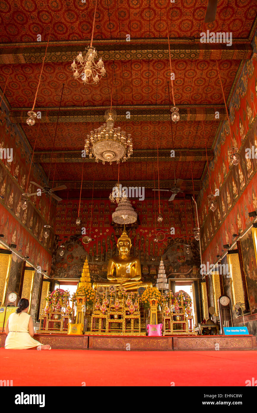 Tempio, Thailandia, chiese, pagode, Golden, posto calmo, Thailandia, bellissimo. Foto Stock