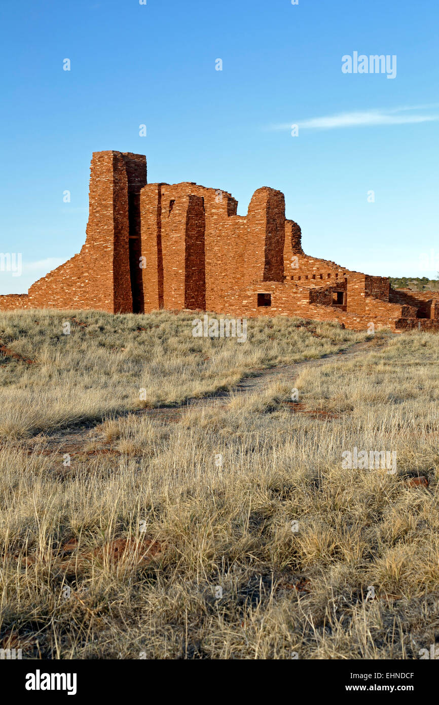 Rovine della chiesa, Salinas Pueblo Missions National Monument, Nuovo Messico USA Foto Stock
