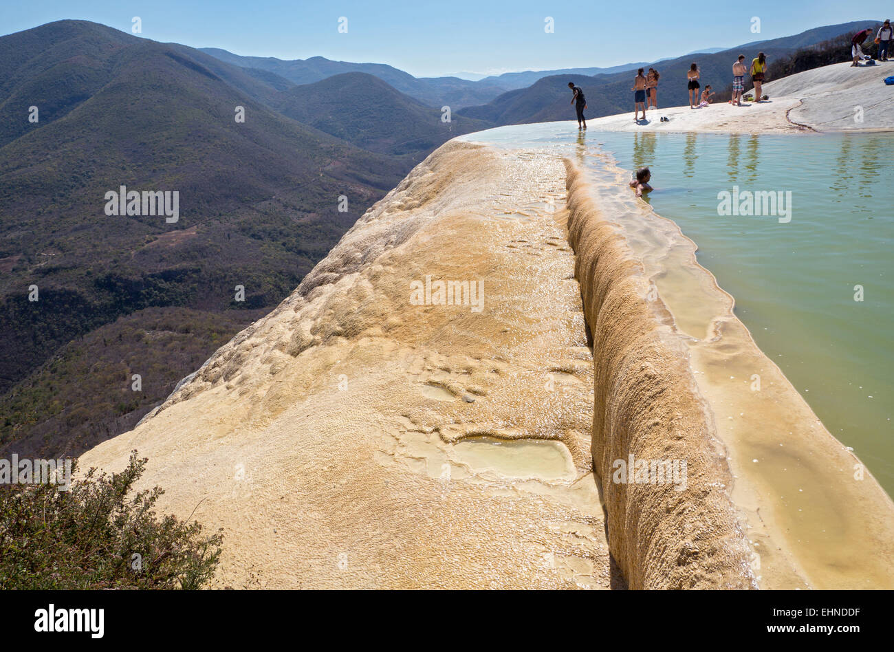 San Lorenzo Albarradas, Oaxaca, Messico - Hierve el Agua. Foto Stock