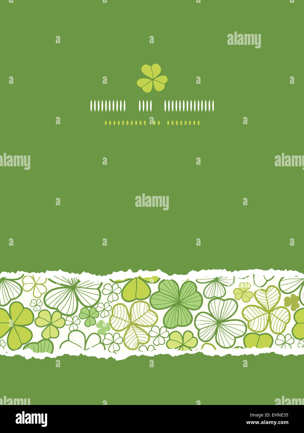 Trifoglio di arte di linea verticale modello seamless sfondo Foto Stock