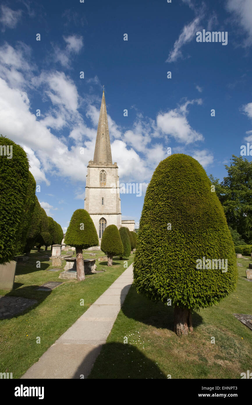 Chiesa di Santa Maria, Painswick, Gloucestershire, Inghilterra Foto Stock