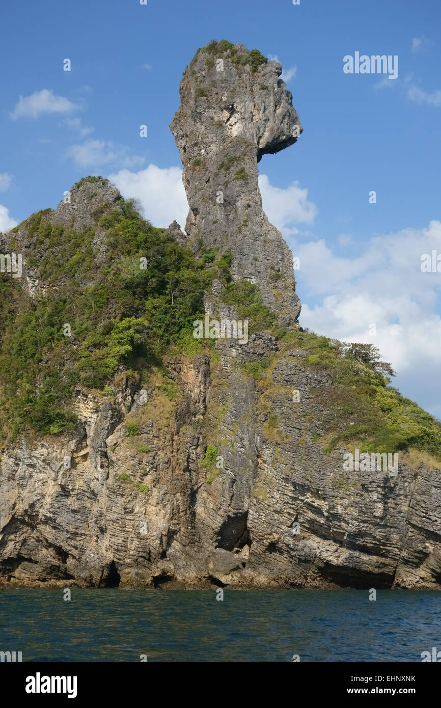 Koh Gai, Pollo isola nel mare delle Andamane fuori provincia di Krabi in Thailandia. Foto Stock