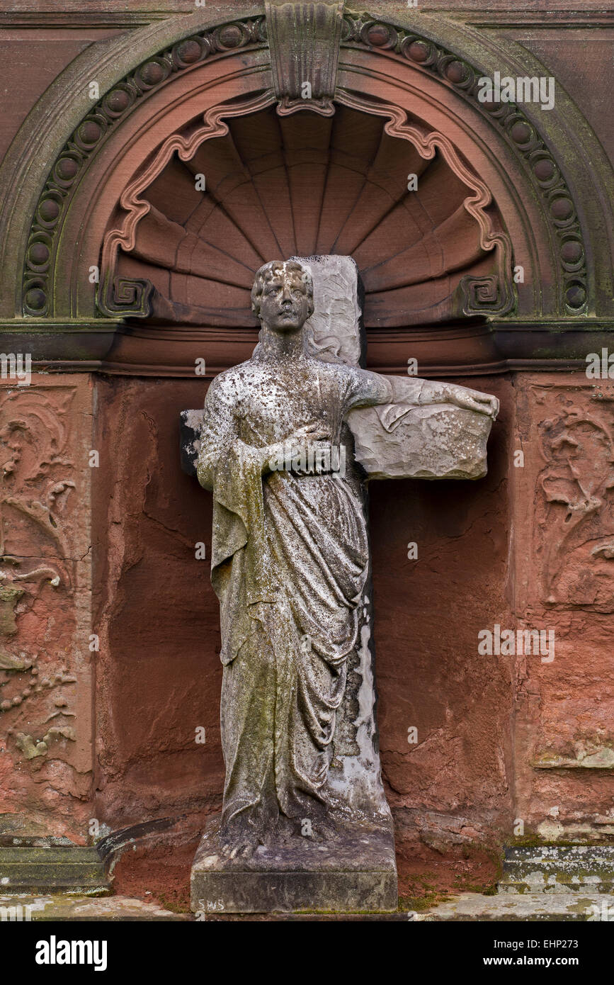 Dettaglio dall'MCulloch-Murray monumento da Thomas P. Marwick (1886) nel cimitero di Morningside, Edimburgo. Foto Stock