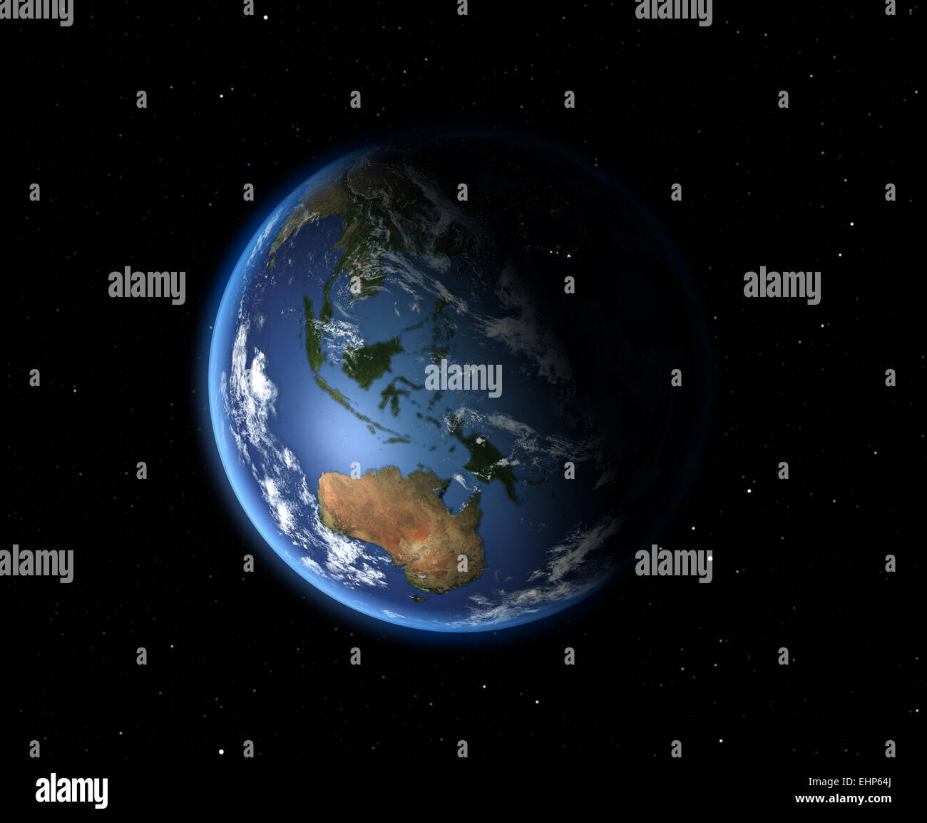 La Terra dallo spazio. Australia e Oceania Foto Stock