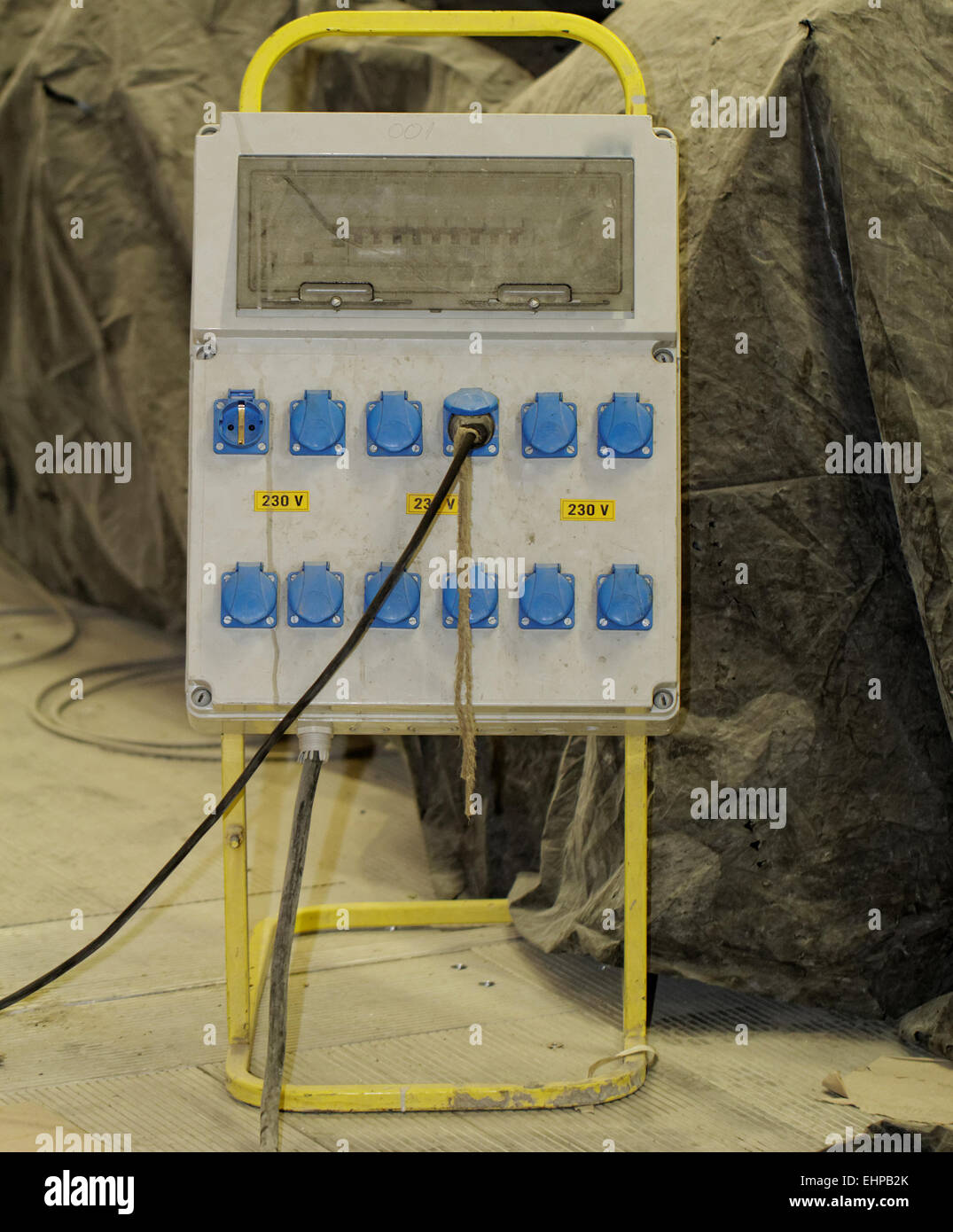 Elettricamente scatola di distribuzione Foto Stock