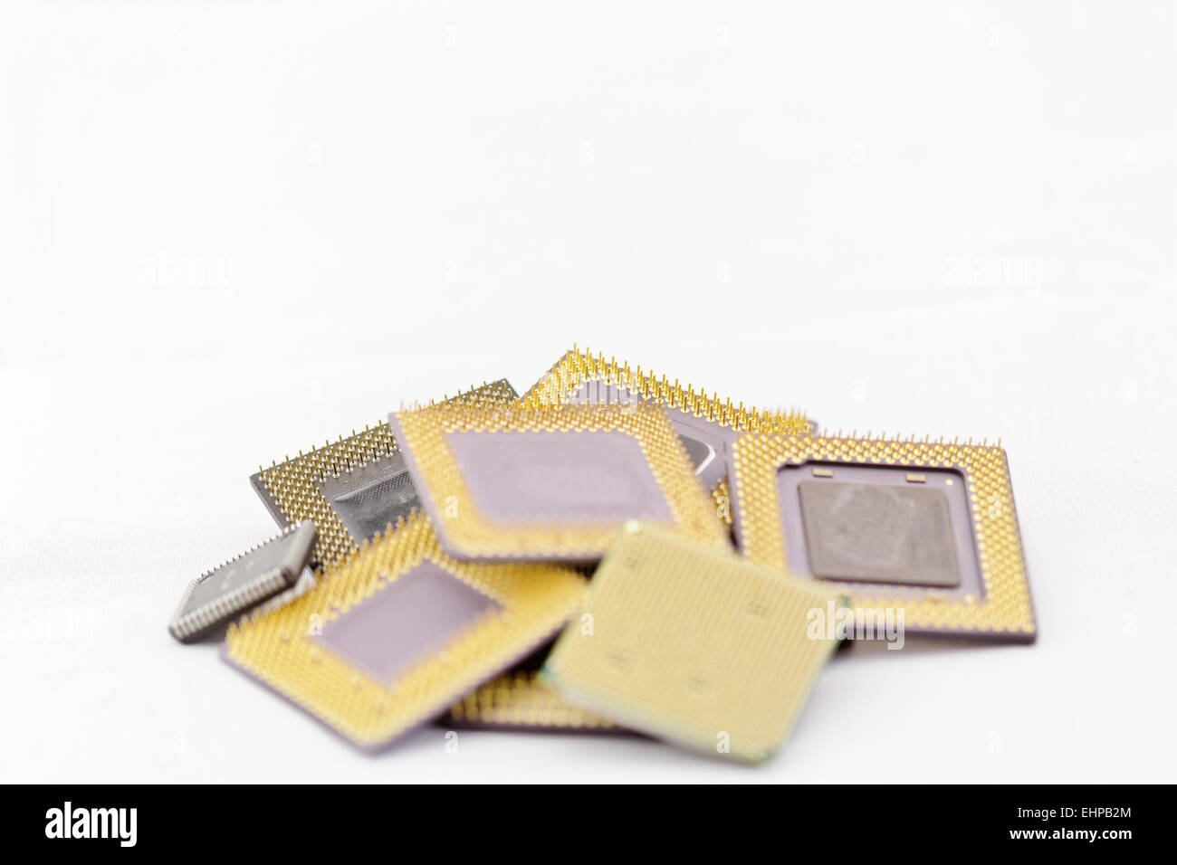 Close up di processori CPU Foto Stock
