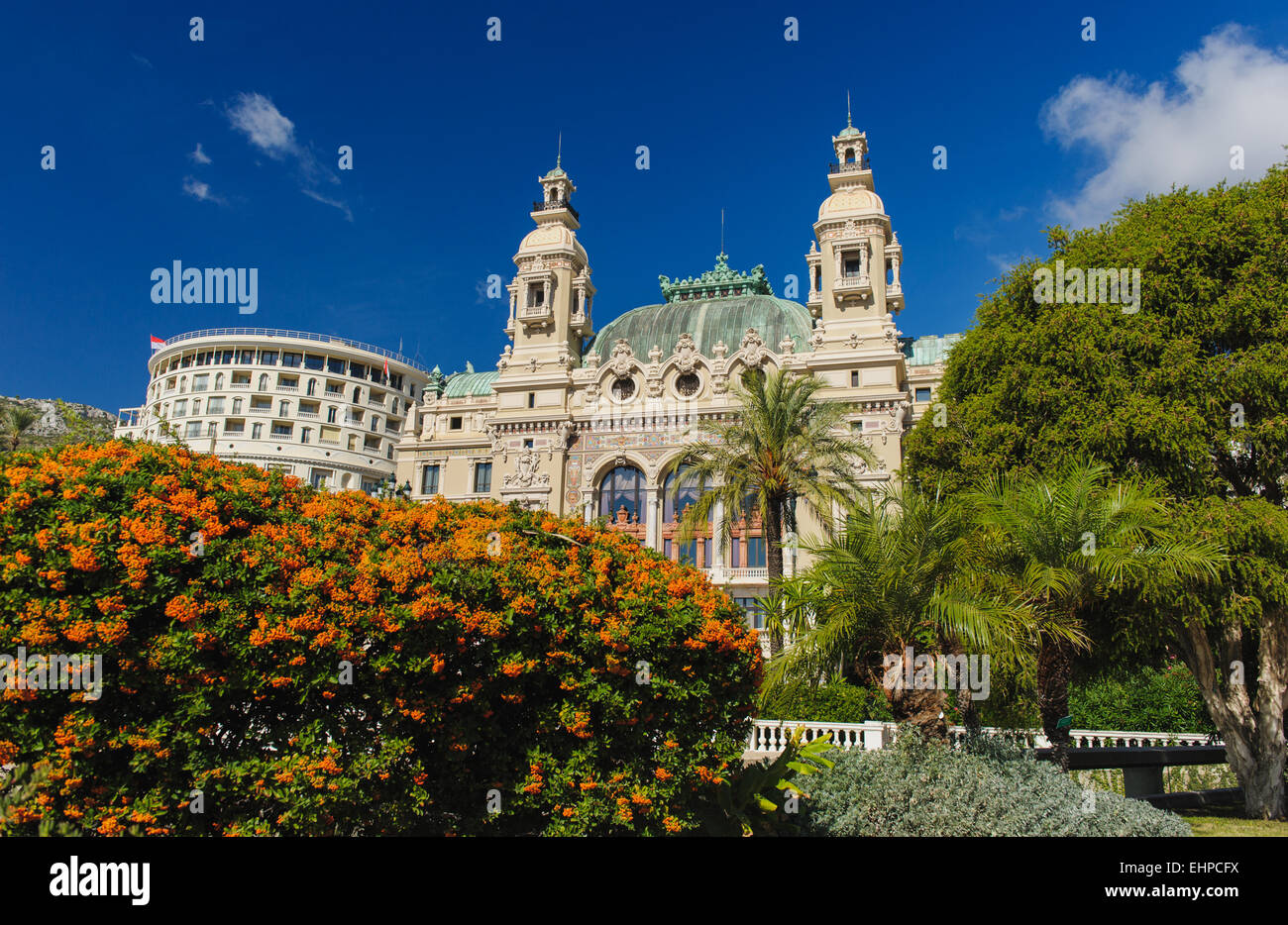 Parte anteriore del Grand Casinò di Monte Carlo Foto Stock