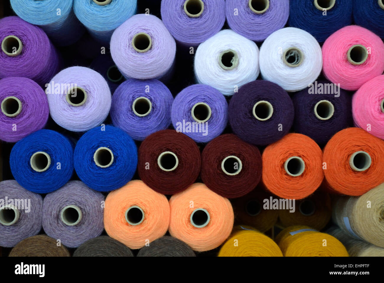 Colorata lana merinos Foto Stock