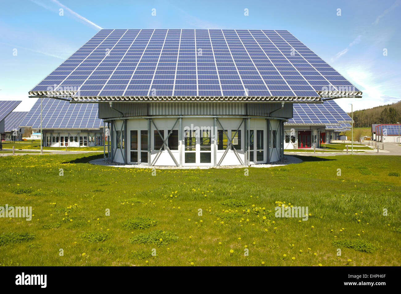 Pannelli solari sul tetto in Germania Foto Stock