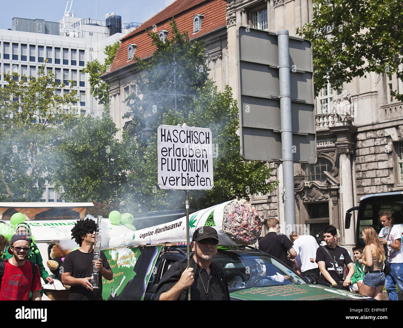 La canapa Parade Berlin Foto Stock