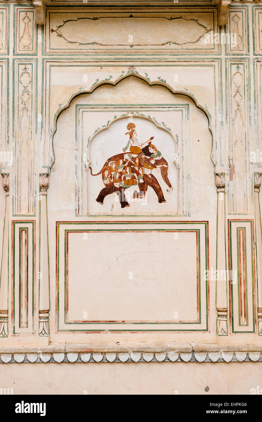 Dettagli architettonici a Galta (Il tempio delle scimmie), Jaipur. Foto Stock Dettagli architettonici a Galta (Il tempio delle scimmie), Jaipur. Foto Stock