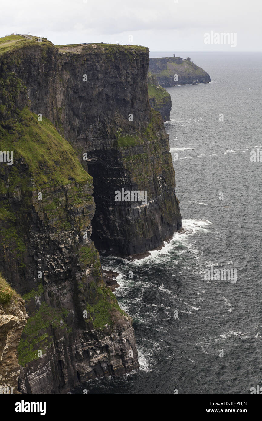 Paesaggio alle scogliere di Moher in Irlanda Foto Stock