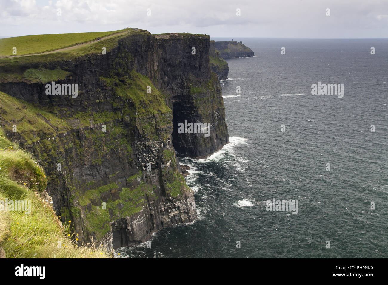 Paesaggio alle scogliere di Moher in Irlanda Foto Stock